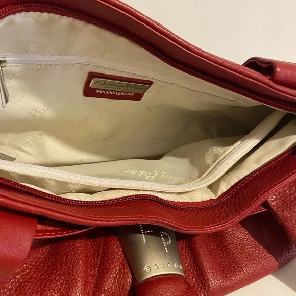 Fabrizio poker red leather satchel handbag - Picture 8 of 11